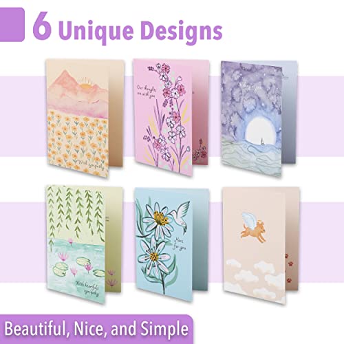 Sympathy Cards Set - 11 Large 5" x 7" Cards with Envelopes