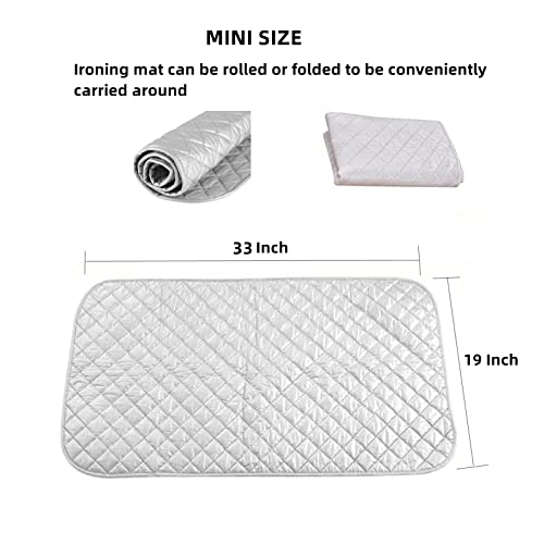 Sanseenia Magnetic Ironing Mat - 33" x 19" Portable Heat Resistant Pad (Gray)