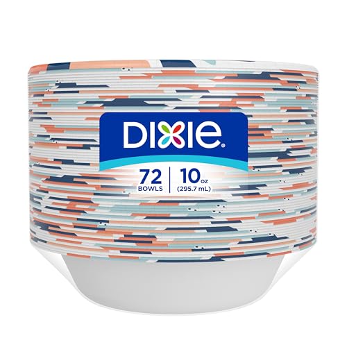 Dixie 10 Ounce Disposable Paper Bowls - 144 Count, Compostable