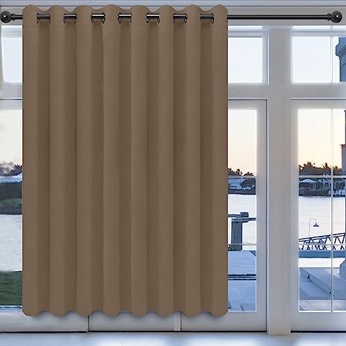 Easy-Going Thermal Blackout Curtain, 100x84 Inch Grommet Panel - Camel