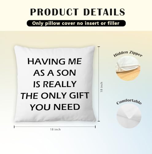 JINYO 18x18 Flannel Decorative Pillow Cover – Perfect Gift for Parents