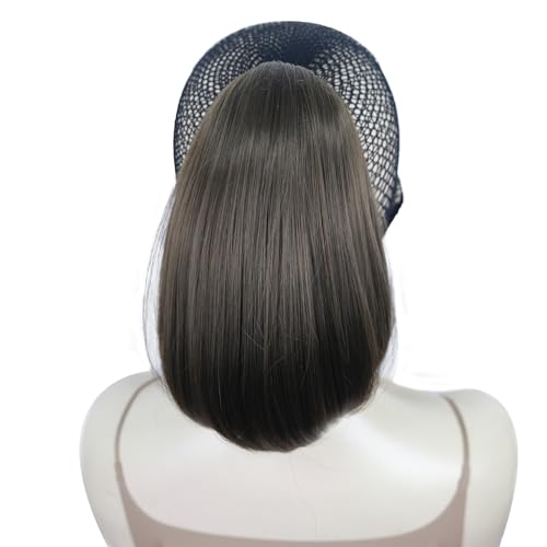 Aimole Straight Clip In Ponytail Hair Extension 8 Light Chestnut Brown