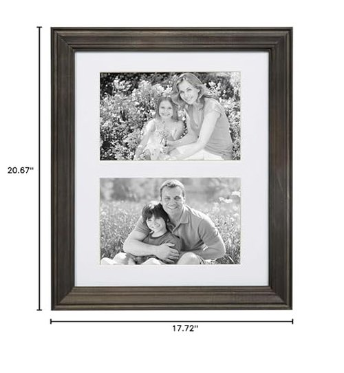 Kate and Laurel Bordeaux Gallery Wall Kit, Set of 10 with Assorted Size Frames with Charcoal Gray Finish