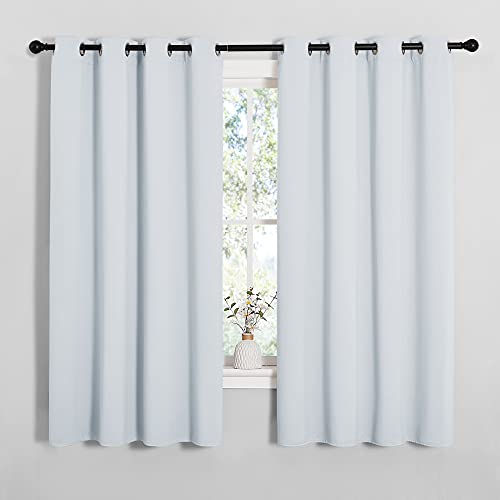 NICETOWN Greyish White Blackout Curtains 55" x 68" - 2 Panels