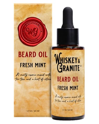Whiskey & Granite Natural Beard Oil - Fresh Mint 1.7 oz
