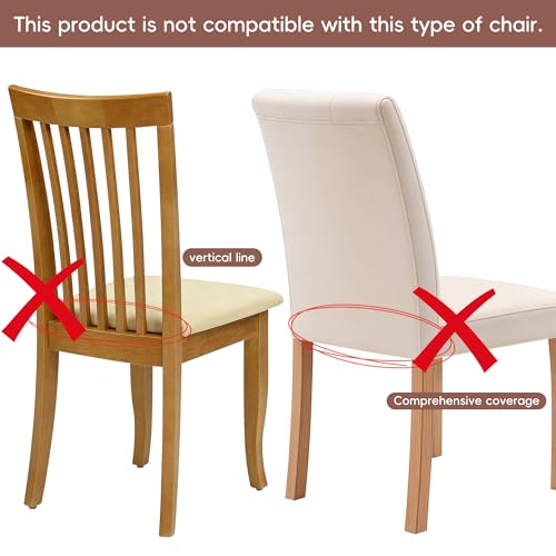 2 Pack Stretch Dining Chair Seat Covers - Soft & Durable