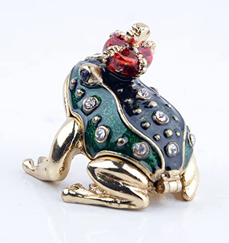 Frog Prince Trinket Box - Hinged Jewelry Box for Girls & Women