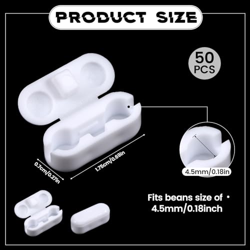 50 Pack White Blind Chain Connectors for Window Repairs