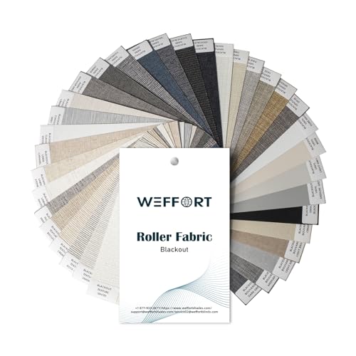 WEFFORT Blackout Roller Shades Fabric Samples - Multi-Color Options