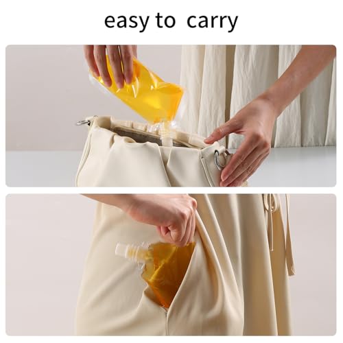 BPA-Free Reusable Plastic Flasks - Leak-Proof Juice Bags (Pack of 16)