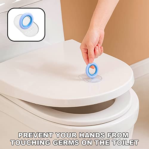 Betinyar Multi 6 Pack Toilet Seat Lifter & Cover Handle - Contact-Free, Self-Adhesive Bathroom Accessory