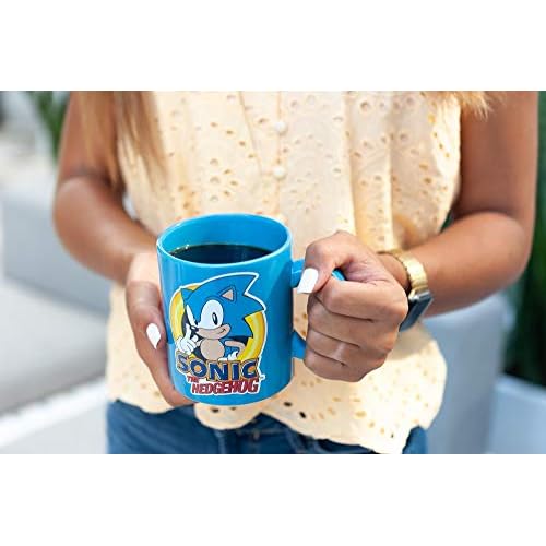 Sonic The Hedgehog Blue 16oz Ceramic Coffee Mug