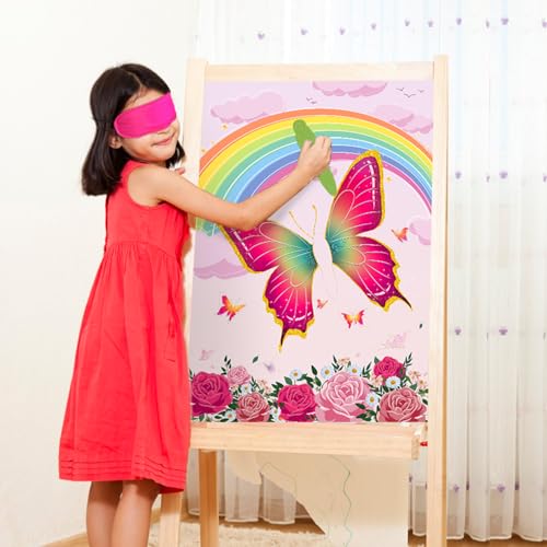 Pin The Tail on The Butterfly Game - 36 Tails & Large Poster