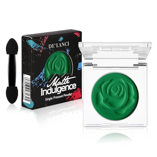 ecofavor Single Green Eyeshadow Palette with Applicator Matte Waterproof