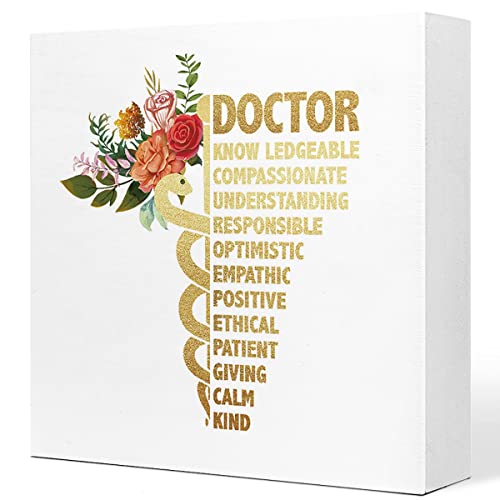 Doctor Office Wood Block Sign - Inspirational Desk Decor Gift