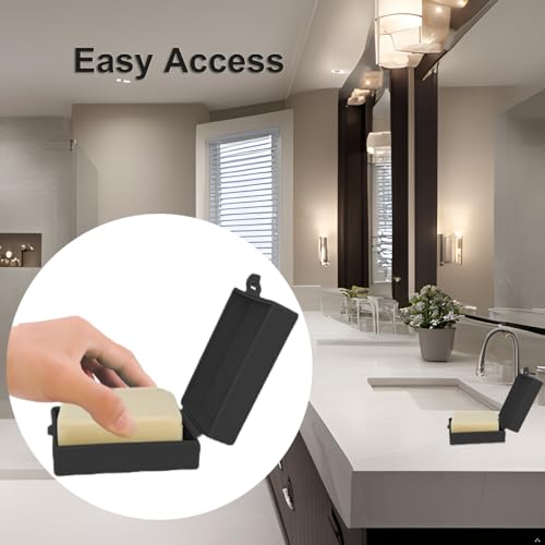 Travel Soap Dish Set - 3 Portable Square Soap Containers for Camping & Gym