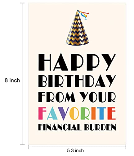 Funny Happy Birthday Card for Dad from Son or Daughter