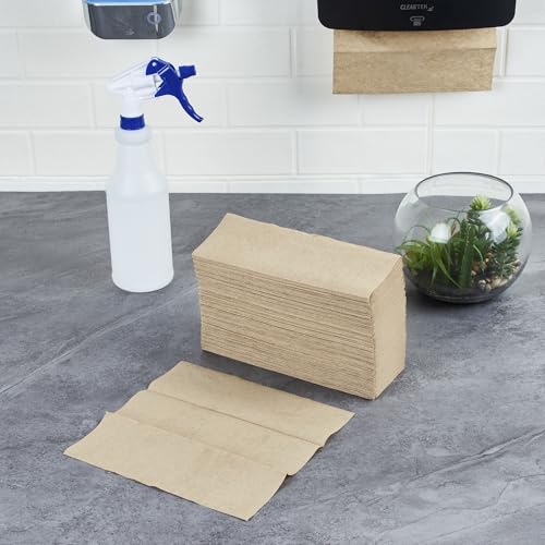 Restaurantware Kraft M-Fold Paper Towels - 9.5 x 9.3 In, 250 Pack, Sustainable, Disposable, All-Purpose
