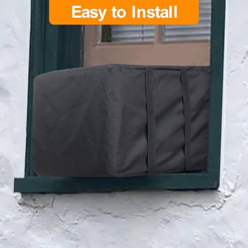 Demao Waterproof 600D Oxford Air Conditioner Cover for Window Units (17Wx12Dx13H)