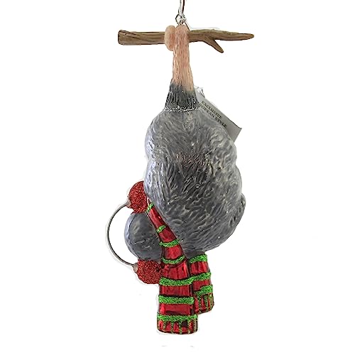 Hanging Christmas Glass Ornament with Possum Design - Noble Gems Collection
