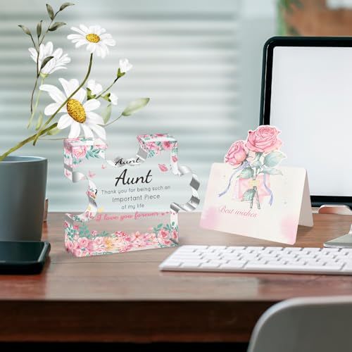 Engraved Acrylic Block for Aunt - Heartfelt Gifts from Niece