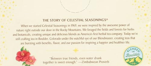 Celestial Seasonings Raspberry Zinger Herbal Tea, 20 Count (Pack of 6)