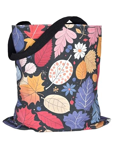Aesthetic Canvas Tote Bag with Inner Pocket – Reusable Cotton Book Bag