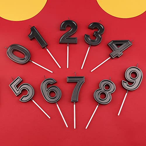 Luter 3.94 Inch Black Number 7 Birthday Candle Cake Decoration