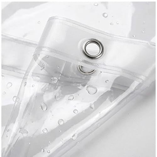 Clear Shower Curtain - 180x180cm Heavy Duty PEVA with Grommets