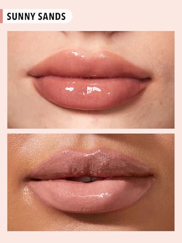 SHEGLAM Power Bouquet Tinted Lip Oil - Moisturizing & Plumping Sunny Sands