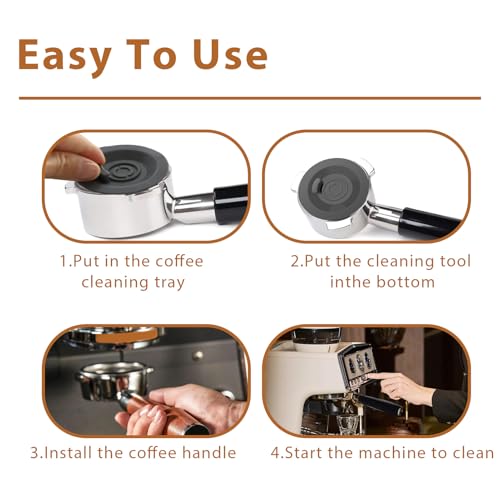 54mm Espresso Backflush Cleaning Disc Silicone 2 Pack for Breville & Nespresso Machines