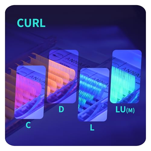 ANNAFRIS UV Neon Colored Eyelash Extensions Faux Mink Mixed 8-15mm