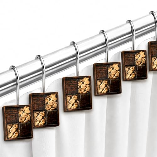 Zahari Home Zambia Animal Shower Curtain Hooks - 12 Pack Resin