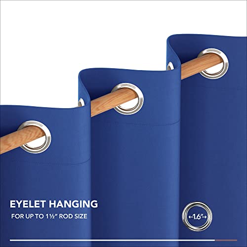 Deconovo Royal Blue Blackout Curtain, 42 x 63 Inch Grommet Thermal Drape