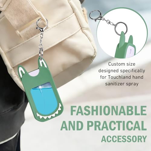 Vaxnak Silicone Case for Touchland 30ml Hand Sanitizer Spray - Green