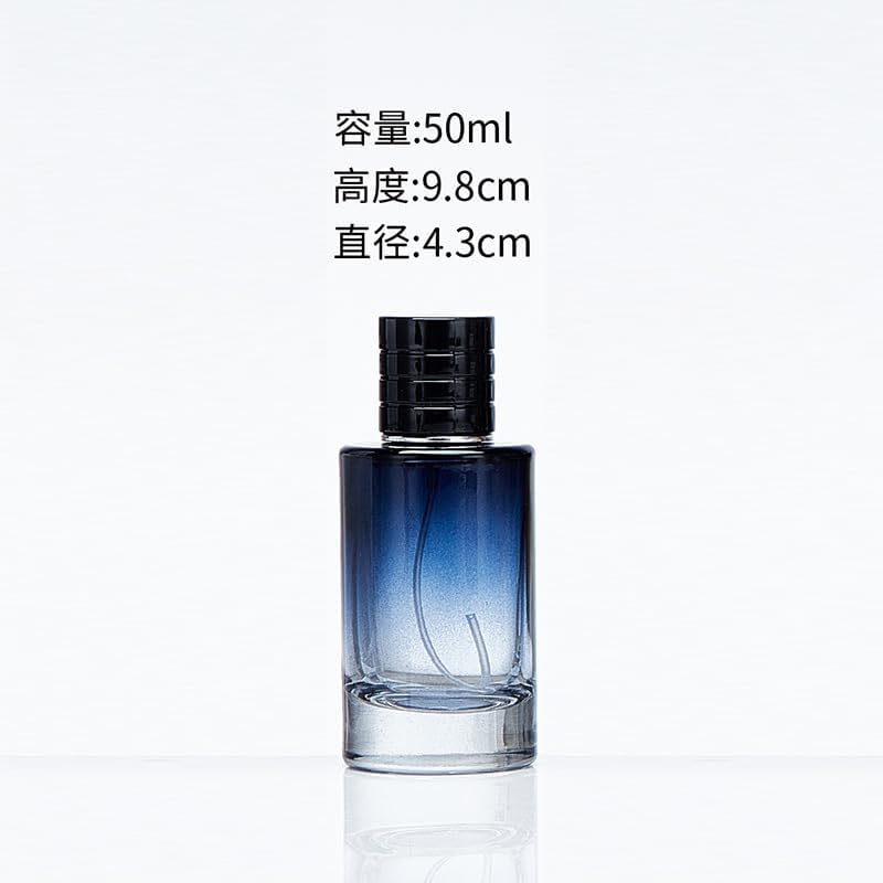 Refillable Glass Perfume Atomizer 30ml Blue Travel Spray Bottle 2 Pcs