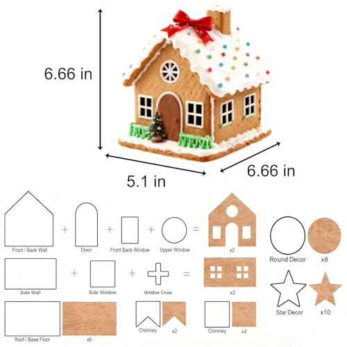 10-Piece Gingerbread House Cookie Cutter Set for Baking & Crafting