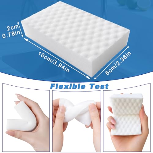 10 Pack 2X Density Melamine Foam Cleaning Sponge Erasers - 3.94x2.36x0.79 Inch