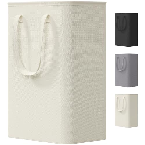 Lifewit Slim 50L Laundry Hamper with Handles - Ivory