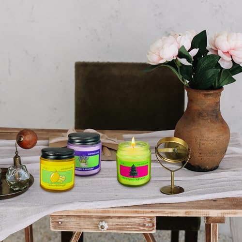 Set of 12 Scented Soy Candles in Frosted Glass Jars for Home & Gift