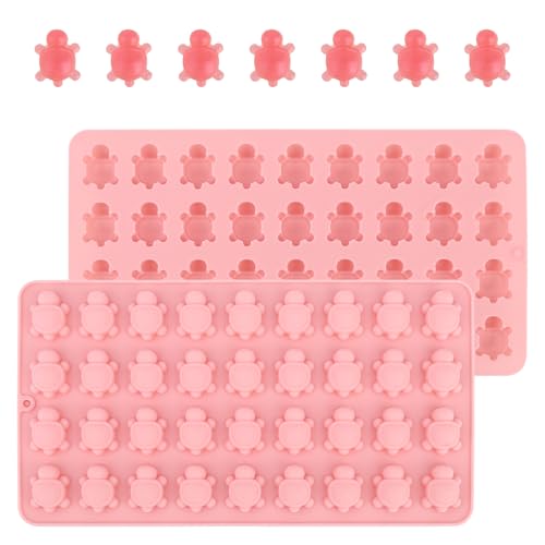2pcs Mini Turtle Silicone Molds 72 Cavities Sea Animal Candy Chocolate