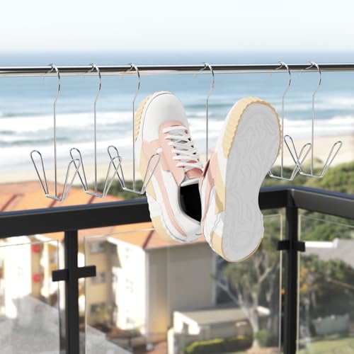 Easecos Stainless Steel Shoe Drying Rack - 6-Piece Space-Saving Organizer