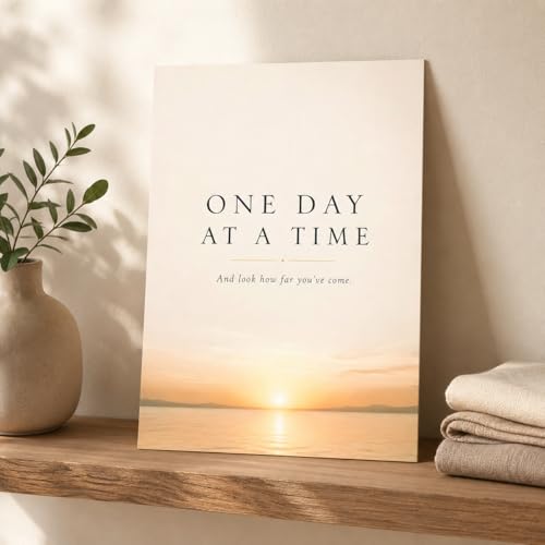 Inspirational Sobriety Card - One Day at a Time with Envelope