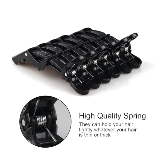 GlamorDove Alligator Hair Sectioning Clips 6-Pack for Styling and Salon