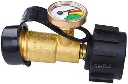 GasSaf Propane Tank Gas Gauge - Universal QCC1 Type 1 Leak Detector & Pressure Meter