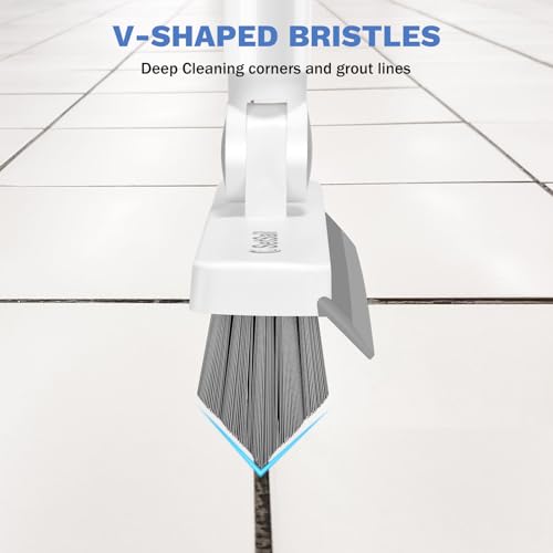 SetSail V-Shaped Grout Cleaner Brush with Adjustable Long Handle