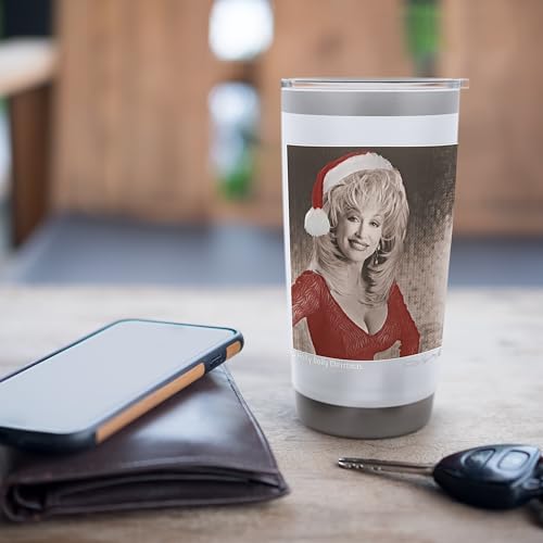 Dolly Parton Red Insulated Stainless Steel Tumbler 20oz White Variation