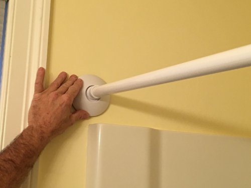Safety Innovations Shower Curtain Rod Mount - Non-Slip Wall Protector, 2 Pack