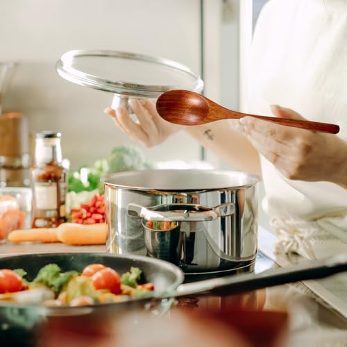 4Pcs Wooden Spoons and Forks for Eating Utensil Set, Korean Wooden Spoon Fork Cutlery Set Reusable Kitchen Wood Dinner Flatware Tableware for Travel and Camping