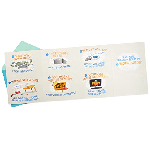 Funny Father's Day Card for Dad - Hilarious Lessons from Dads